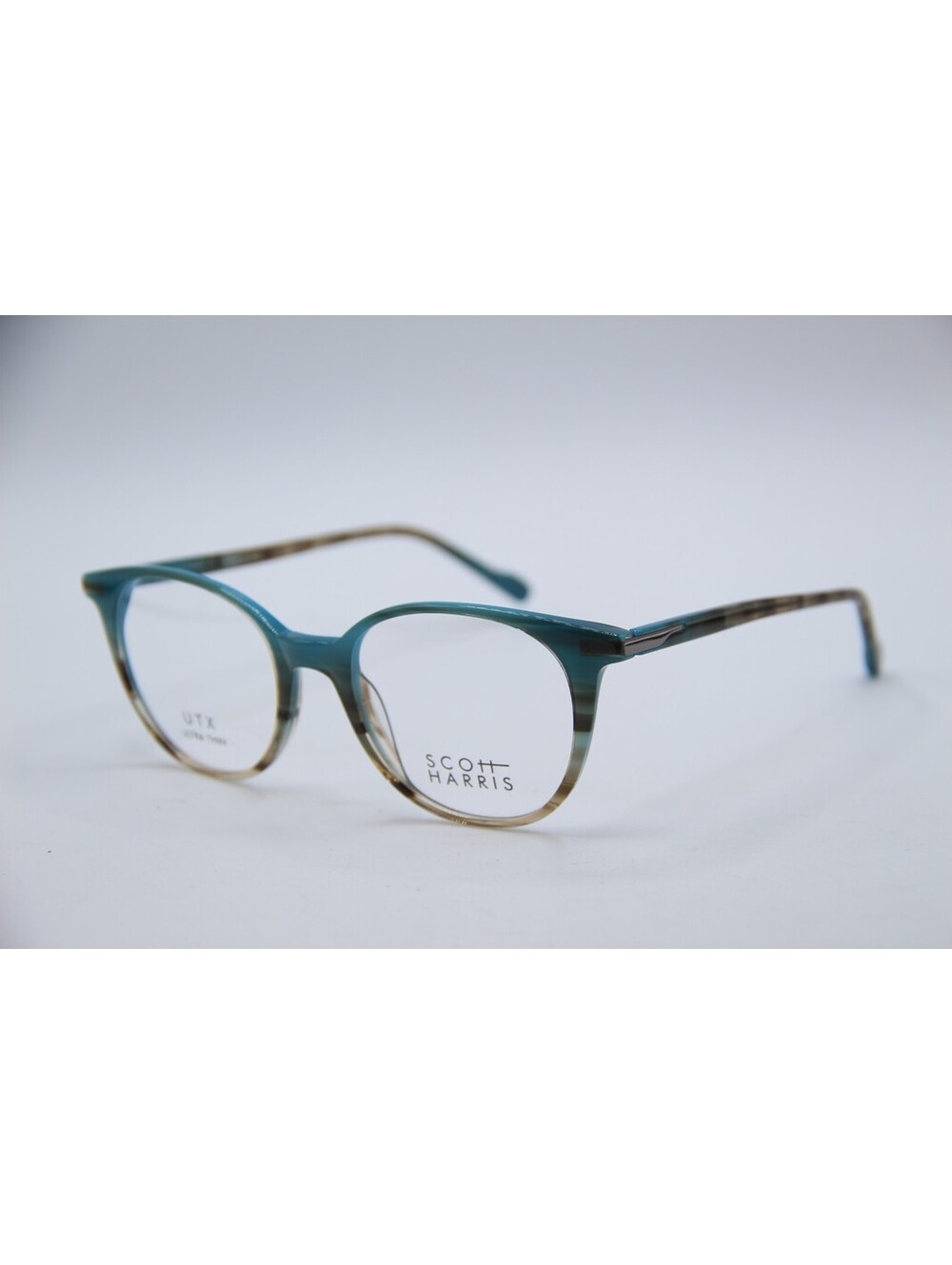 Scott Harris Shx-012 3 Blue Brown Authentic Eyeglasses 50-19-145